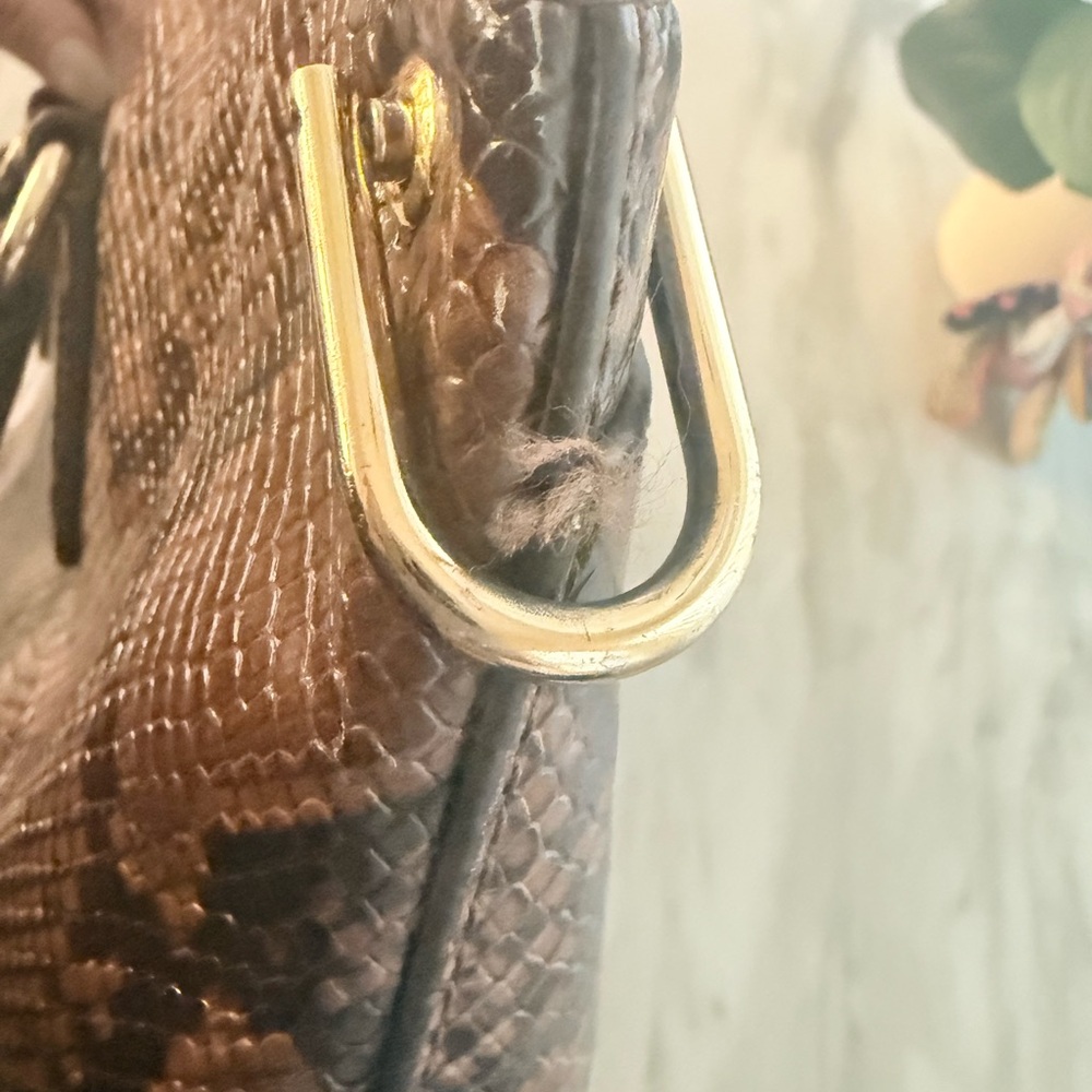 Michael Kors Elson Brown Python-Embossed Leather … - image 16